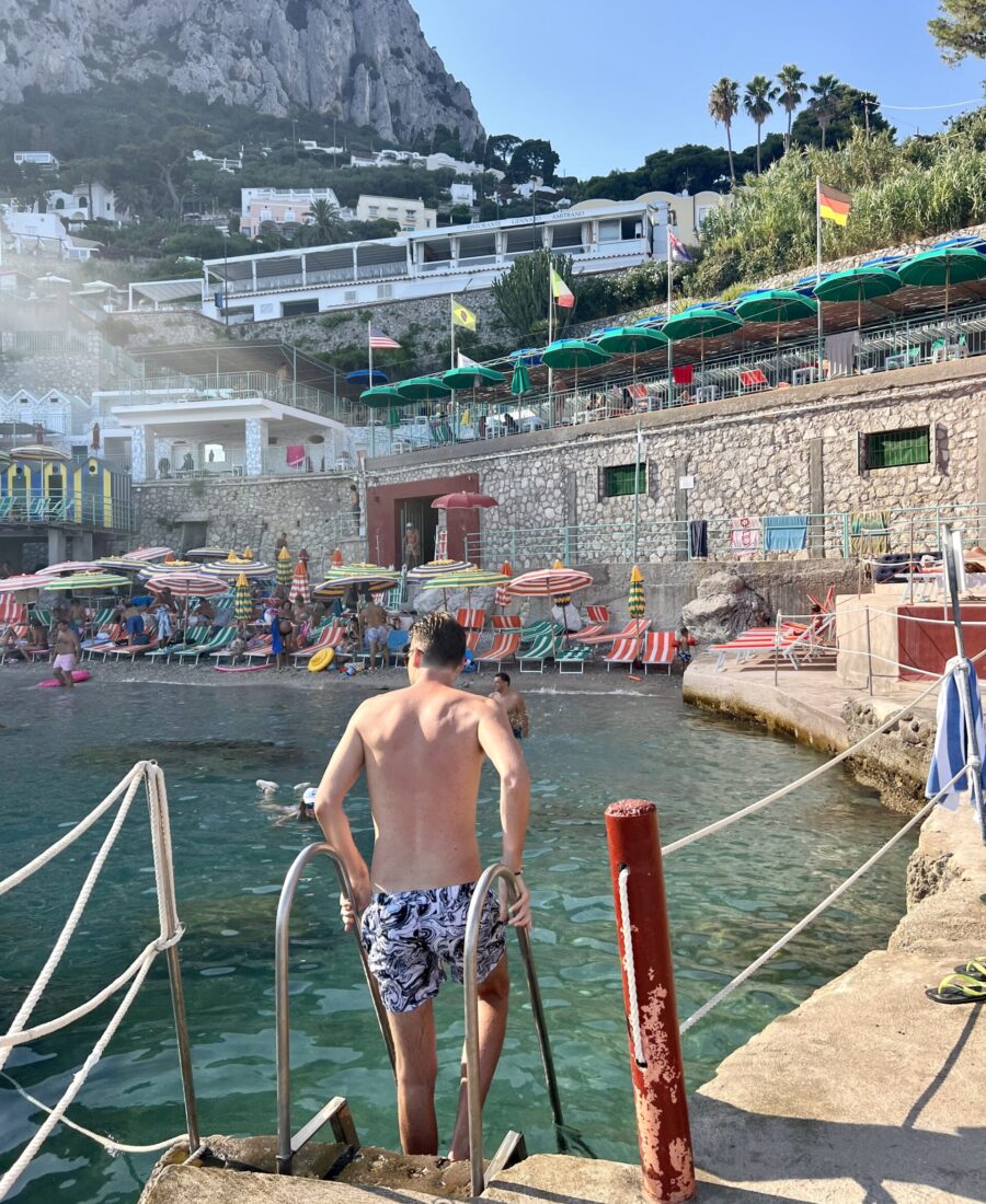 Swimming Island of Capri Italy