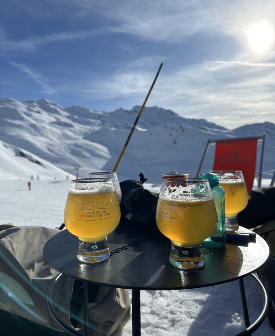 Beers at the snow